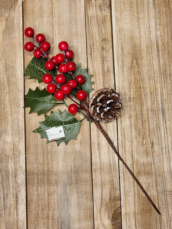 GALHO PICK BERRY VERMELHO 32CM