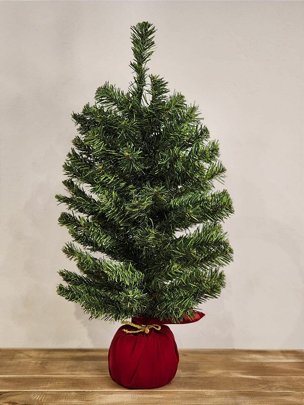 PINHEIRO VERDE 75CM COM BASE DE VELUDO