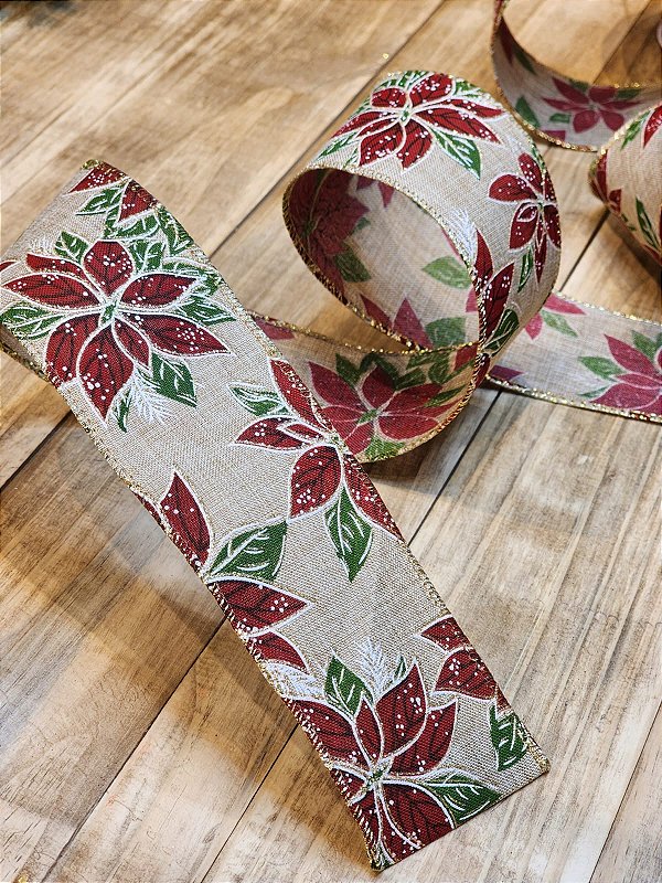 FITA ARAMADA NATURAL POINSETIA