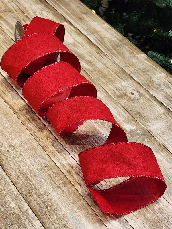 FITA ARAMADA DECORADA VERMELHA TRADICIONAL