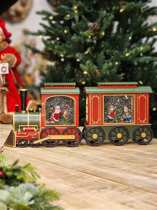 LANTERNA COM GLOBO TRENZINHO COM MOVIMENTO, LUZ E SOM