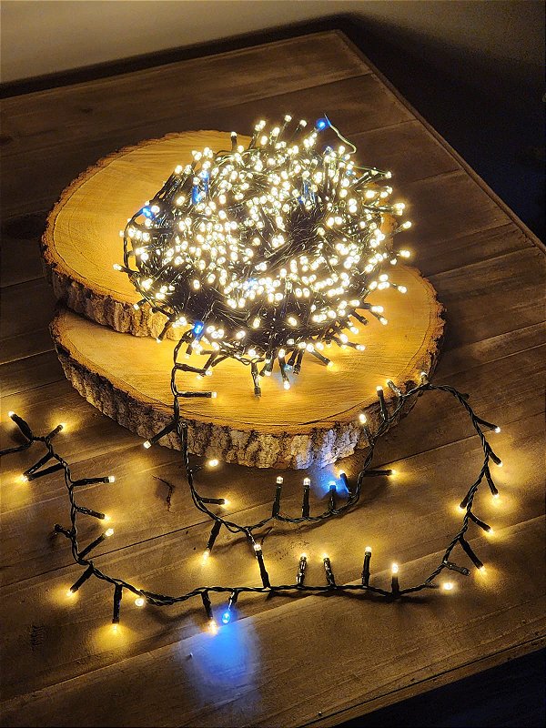 PISCA FESTÃO 900 LEDS 20 METROS WARM COM STROBO BRANCO FRIO BIVOLT USO INTERNO E EXTERNO