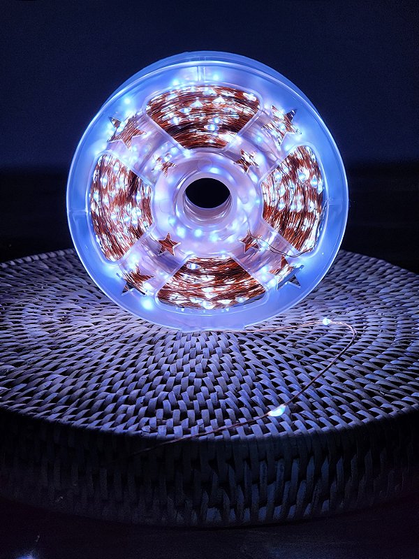 PISCA FIO DE FADA 2000 LEDS 200 METROS BRANCO FRIO FIO COBRE COM FUNÇÕES BIVOLT