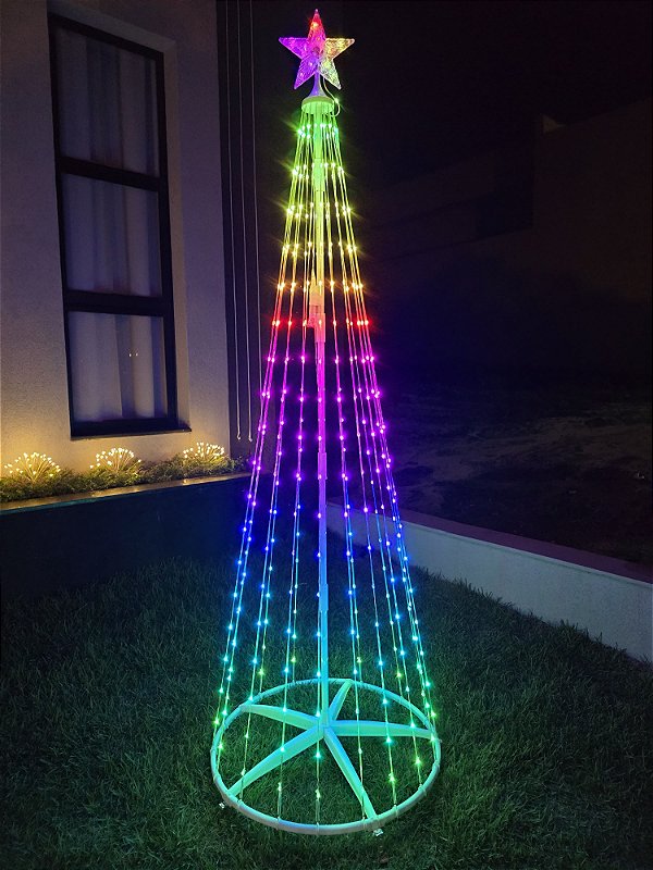 ÁRVORE DE LED RGB 1,50CM BIVOLT USO EXTERNO E INTERNO