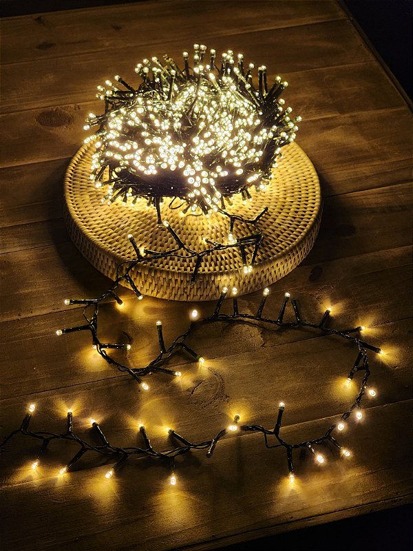 PISCA FESTÃO SUPER STROBO 1000 LEDS 20 METROS WARM BIVOLT - PRÉ VENDA 2025