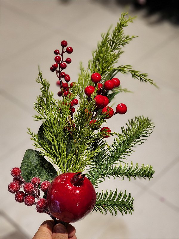 GALHO DECORATIVO COM ROMÃ 71CM - PRÉ VENDA 2025