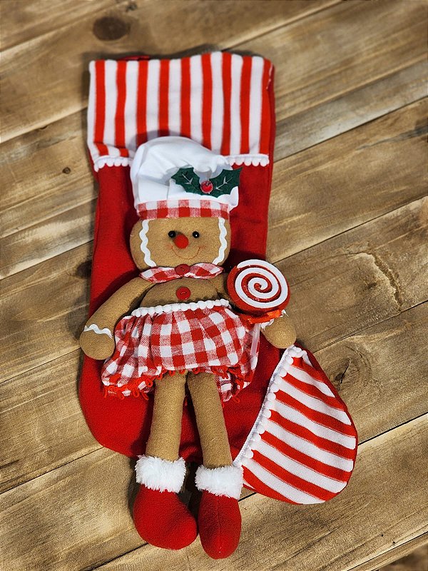 BOTA NATALINA GINGERBREAD 48CM