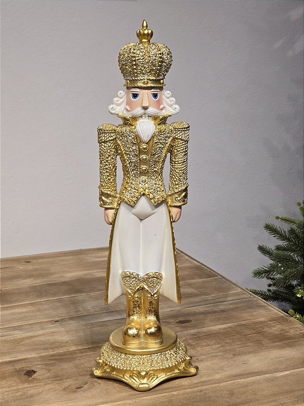 SOLDADO QUEBRA NOZES DOURADO LUXUOSO 45CM