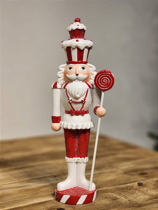 SOLDADO QUEBRA NOZES PEPPERMINT VERMELHO BRANCO