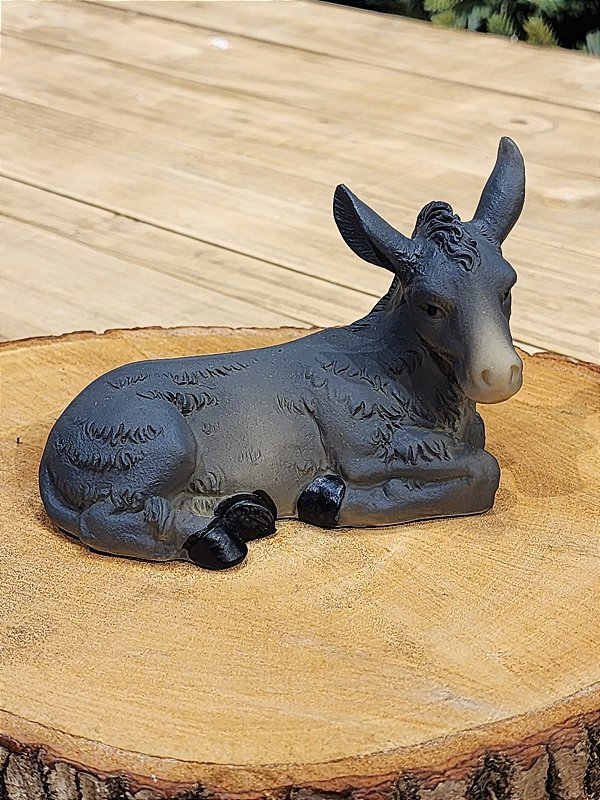 BURRINHO DEITADO EM RESINA 15CM