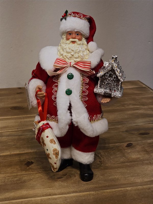 PAPAI NOEL COM BOLO - COLECIONÁVEL - 27,5CM