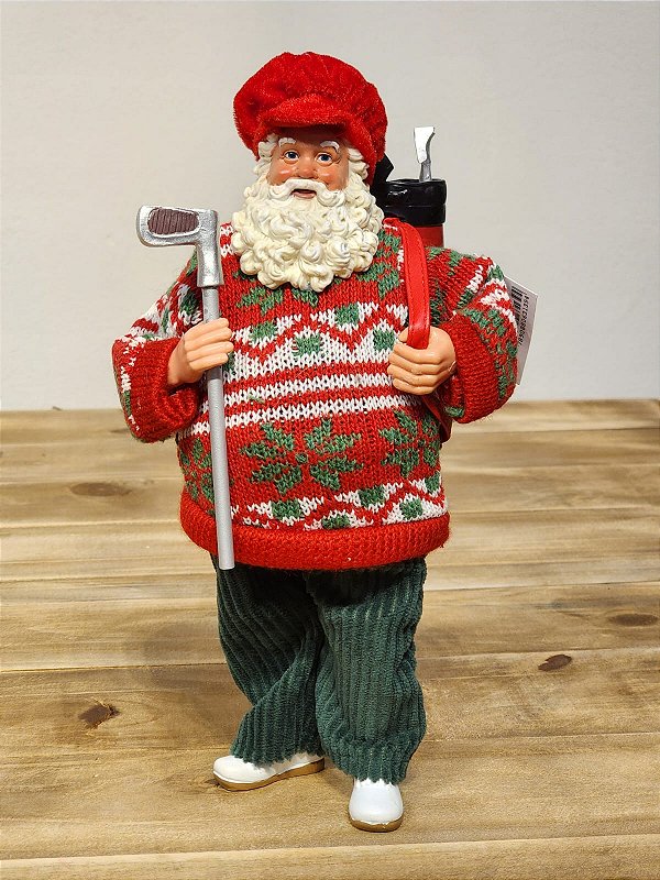 PAPAI NOEL GOLFISTA - COLECIONÁVEL - 27,5CM