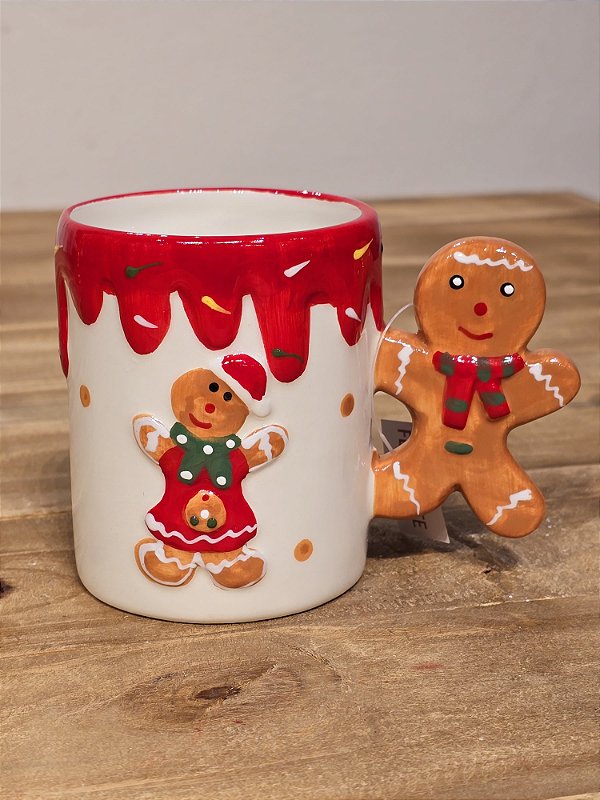 CANECA DECORATIVA GINGERBREAD 13CM