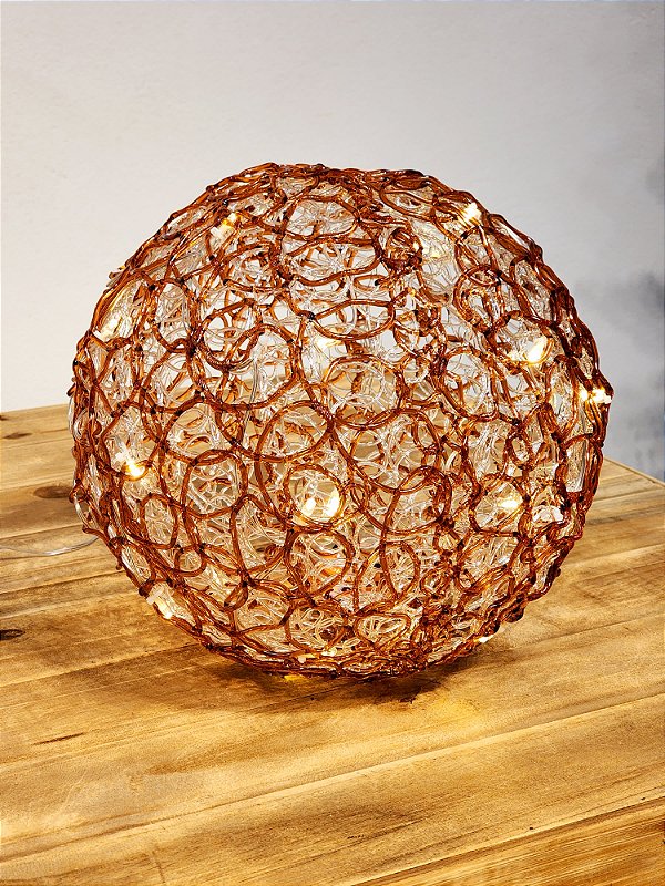 BOLA EM ACRÍLICO COM STROBO WARM 30CM