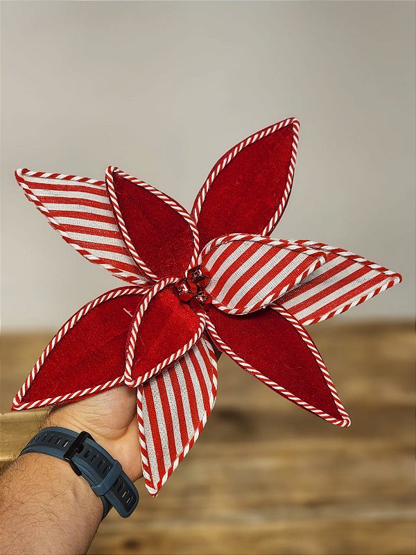 FLOR BICO DE PAPAGAIO AVELUDADO VERMELHO CANDY 26CM