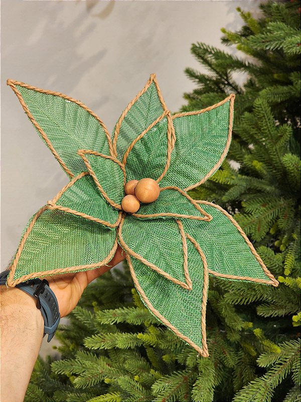 FLOR BICO DE PAPAGAIO TELADA VERDE 32CM
