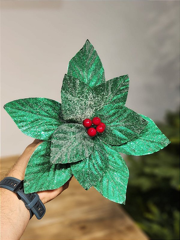FLOR BICO DE PAPAGAIO VERDE 27CM