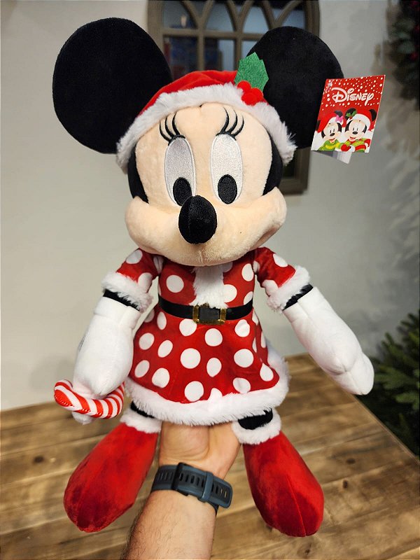 MINNIE COM VESTIDO POA 40CM