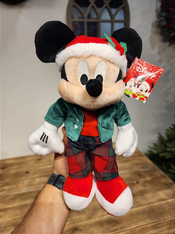 MICKEY PELUCIA XADREZ 32CM