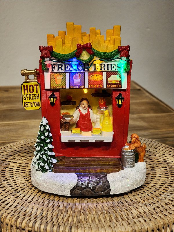 CENÁRIO VILA NATALINA LOJA DE BATATA FRITA 17CM