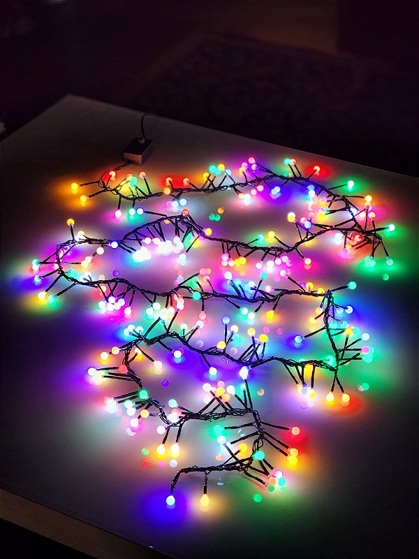 PISCA FESTÃO BOLINHA 240 LEDS 3 METROS COLORIDO COM FUNÇÕES 110V