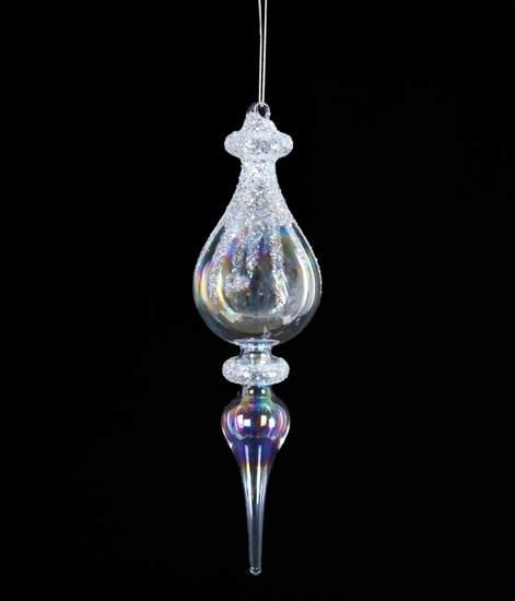 PENDENTE ORNAMENTO DE VIDRO IRIDESCENTE 26,5CM