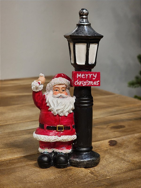 PAPAI NOEL DECORATIVO NO POSTE 16,5CM
