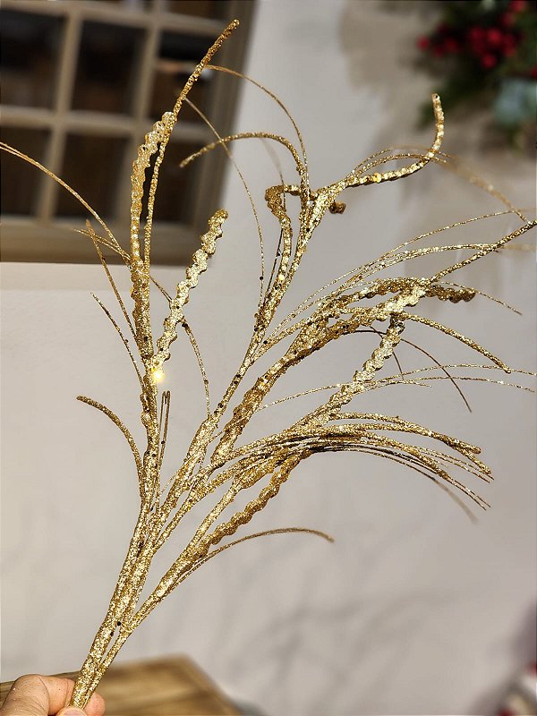 GALHO DECORATIVO CHAMPANHE 79CM