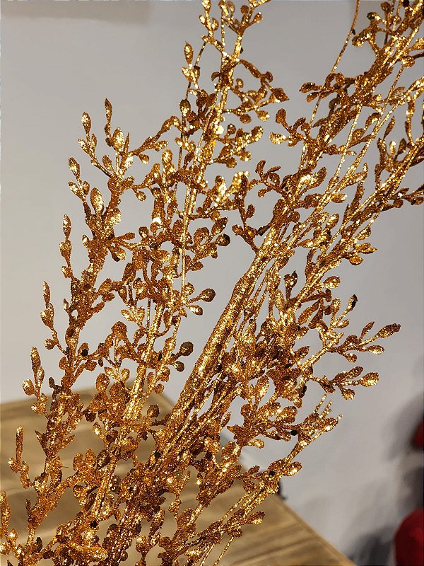 GALHO DECORATIVO DOURADO 85CM