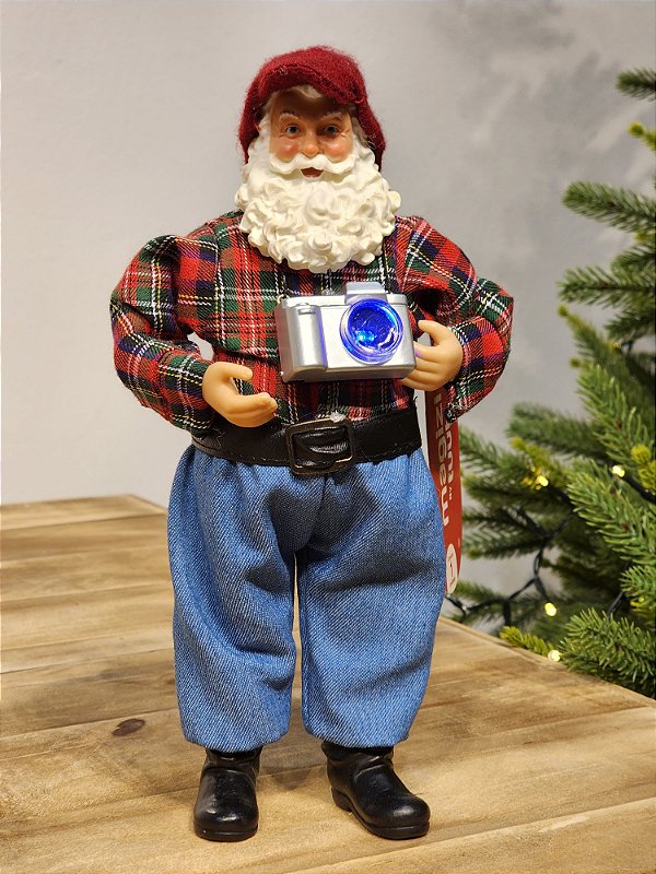 PAPAI NOEL FOTÓGRAFO - COLECIONÁVEL - 28CM