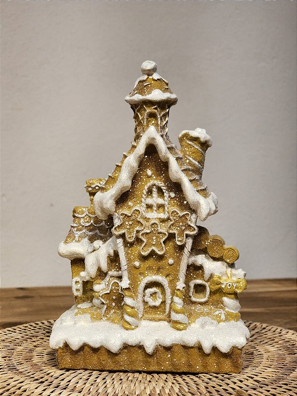 CASA GINGERBREAD EM RESINA 20CM
