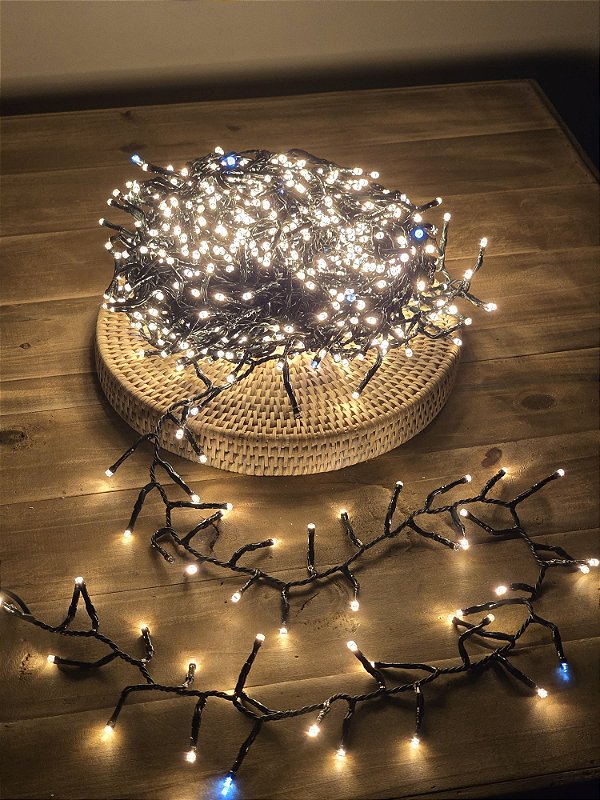 PISCA FESTÃO 1000 LEDS WARM COM STROBO BRANCO FRIO 20 METROS BIVOLT USO INTERNO E EXTERNO