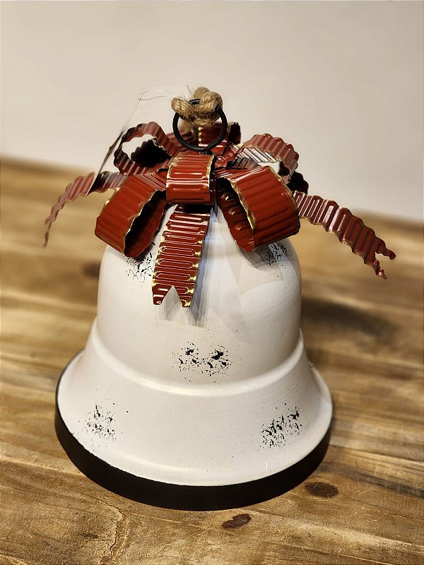 SINO BRANCO EM METAL 23CM