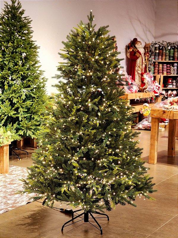 ÁRVORE PINHEIRO SUPER LUXO COM 1,300 LEDS 1,80CM COM 3744 GALHOS