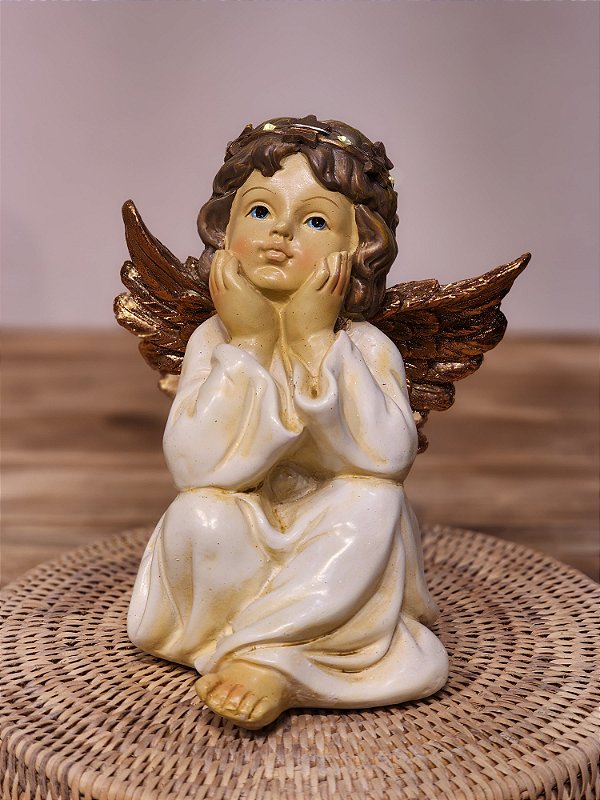ANJO COM COROA DE LED 20CM