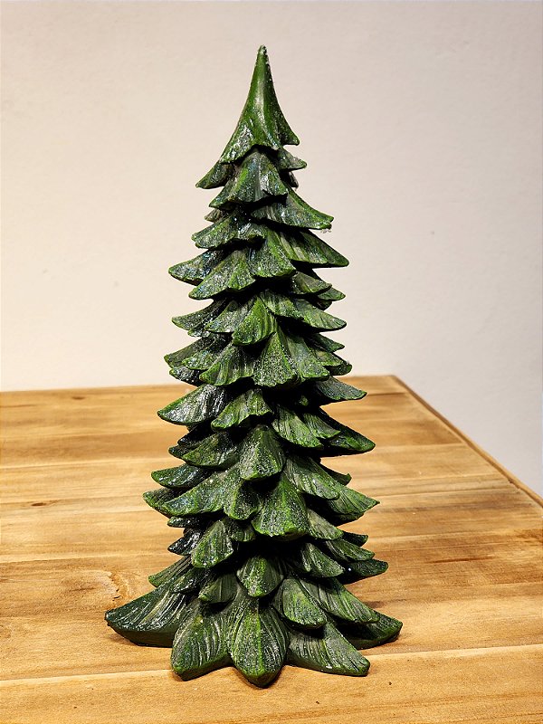 ÁRVORE TOPIARA EM RESINA VERDE 30CM
