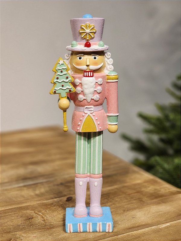 QUEBRA NOZES GINGERBREAD EM RESINA 34CM