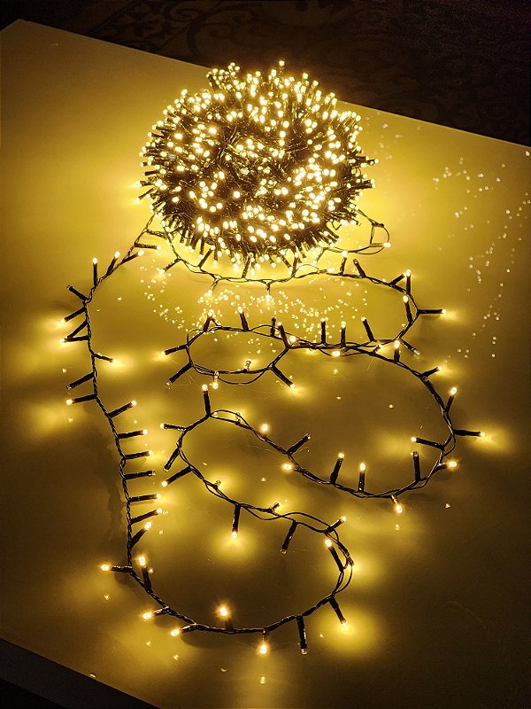 PISCA FESTÃO 1500 LEDS 40 METROS WARM COM STROBO WARM BIVOLT