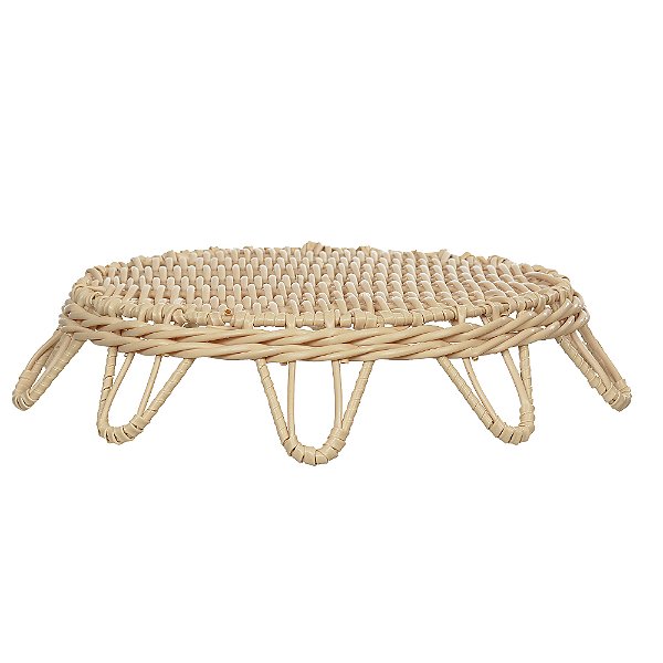 CESTO DECORATIVO REDONDO BEGE 34CM - PRÉ VENDA 2025