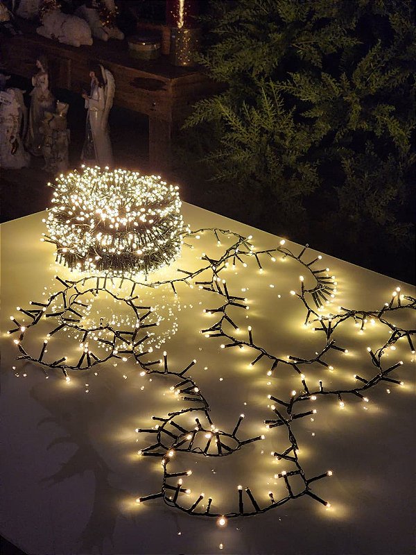 PISCA FESTÃO STROBO 2500 LEDS 50 METROS WARM BIVOLT