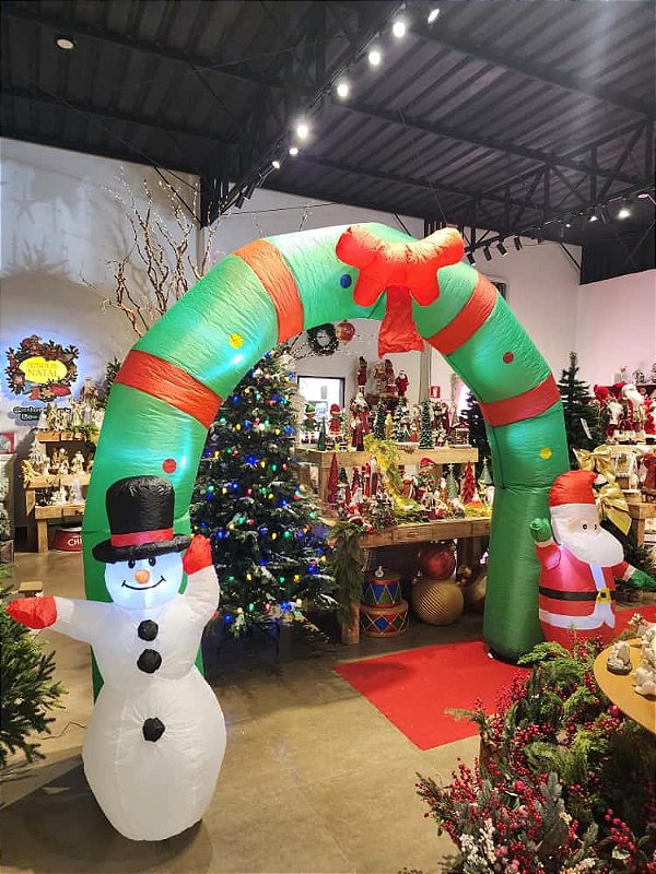 PORTAL COM BONECOS INFLÁVEL COM LED 2,50 X 3,10M BIVOLT USO INTERNO E EXTERNO