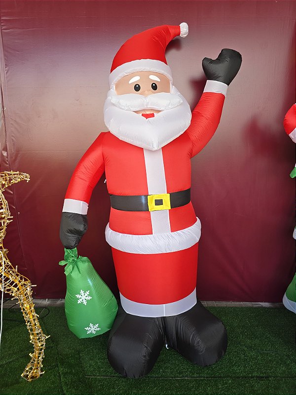 PAPAI NOEL INFLÁVEL 2,40CM BIVOLT USO INTERNO E EXTERNO - PRÉ VENDA 2025