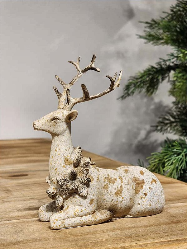 RENA DEITADA RÚSTICA 12CM