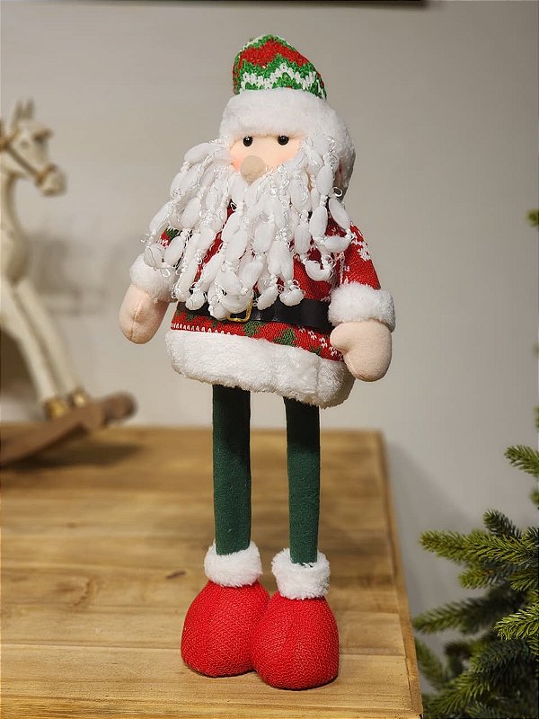 PAPAI NOEL VERMELHO E VERDE AJUSTÁVEL 51CM