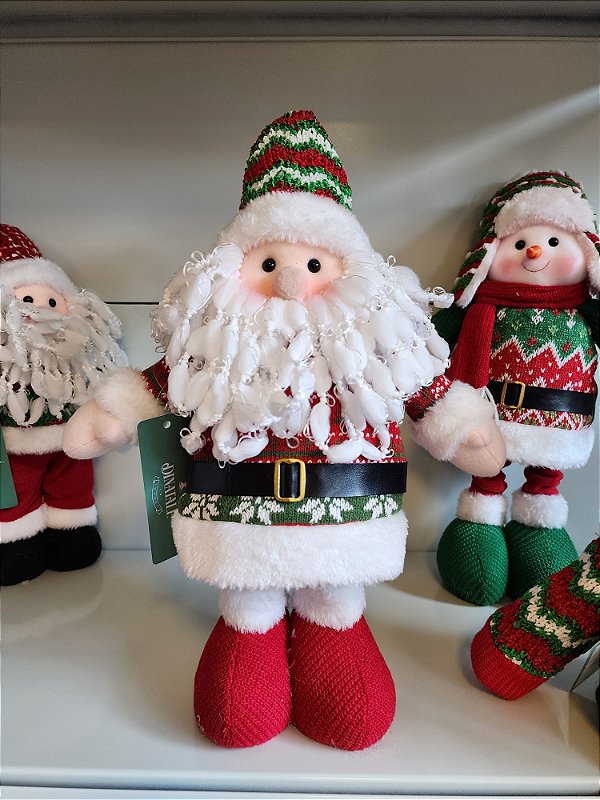 PAPAI NOEL VERMELHO E VERDE AJUSTÁVEL 51CM - PRÉ VENDA 2025