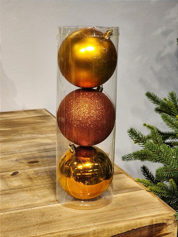 BOLA TRADICIONAL ESCARLATE 10CM KIT COM 3 UNIDADES