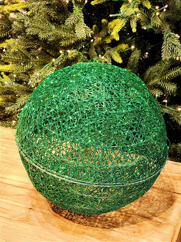 BOLA ARAMADA VERDE 30CM COM 1 UNIDADE