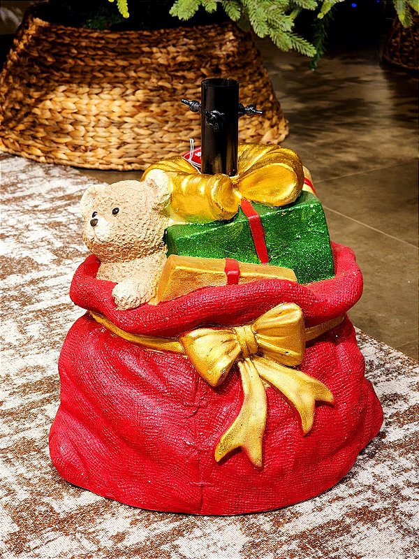 BASE PARA ÁRVORE DE NATAL SACO DE PRESENTE 41CM