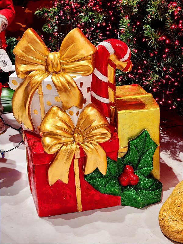 BASE PARA ÁRVORE DE NATAL PRESENTES COM LAÇO 42CM - PRÉ VENDA 2025