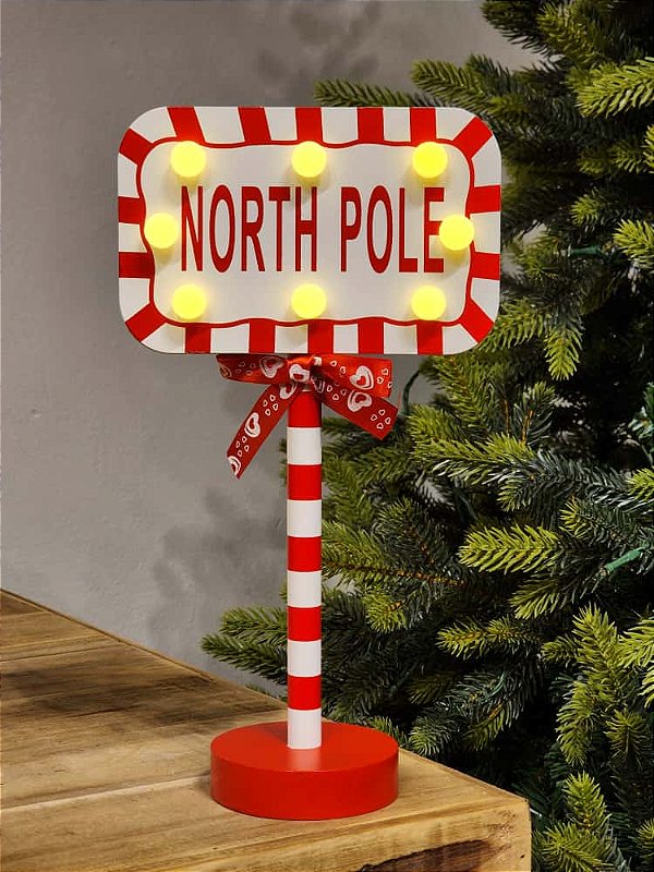 PLACA POLO NORTH COM LED 29CM